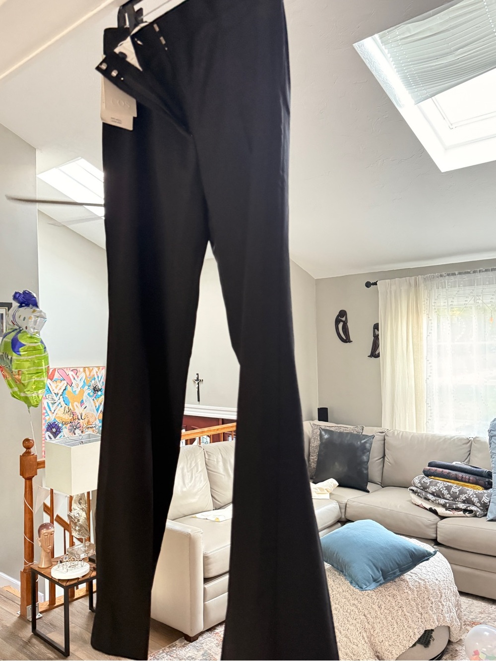COS Black Boot-Cut Trousers